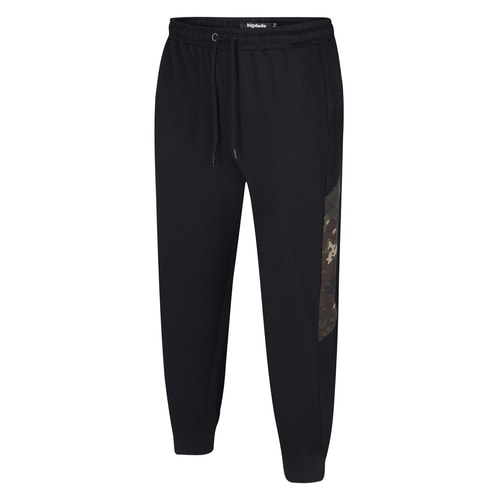 Bigdude Camo Jogginghose mit seitlichen Einsätzen, Schwarz/Khaki-Camo