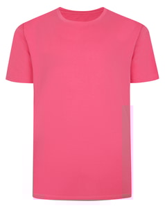 Bigdude Einfarbiges T-Shirt Rosa Größe L
