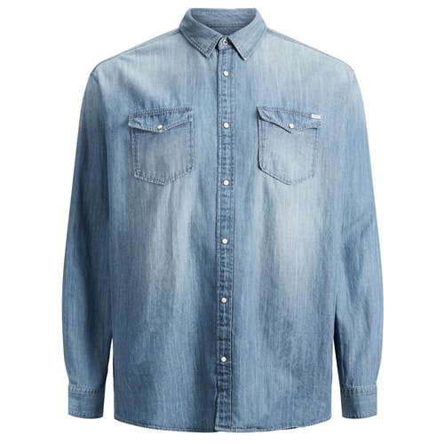 Jack & Jones Langarm-Jeanshemd Blau