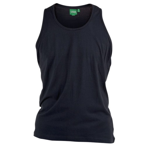 D555 Muskelweste aus reiner Baumwolle, Schwarz