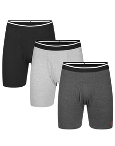 Bigdude 3er-Pack bestickte Boxershorts mit Schlüssellochausschnitt, mehrfarbig