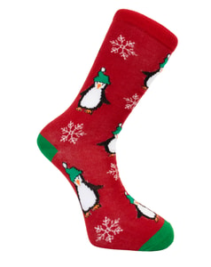 Weihnachtssocken mit originellem Design, 1er-Packung, Rot