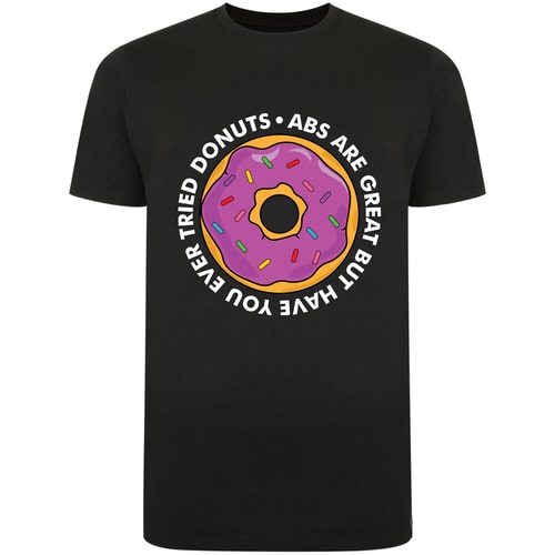 Bigdude Donut Print T-Shirt Schwarz