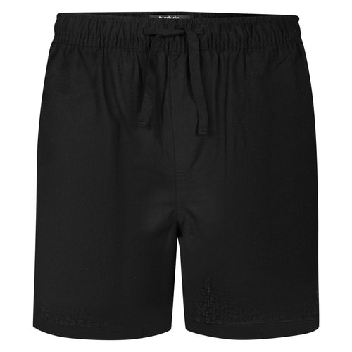 Bigdude Leinenmix-Shorts Schwarz