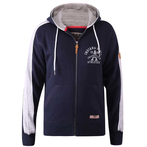 D555 Eaton Full Zip Hoody Marineblau