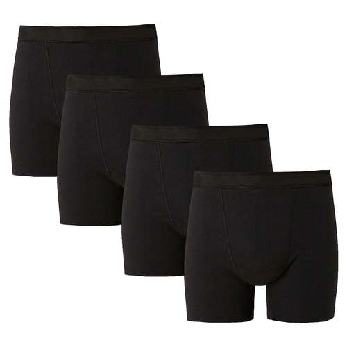 Bigdude 4er Pack Jersey Boxershorts Schwarz