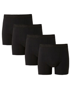Bigdude 4er Pack Jersey Boxershorts Schwarz