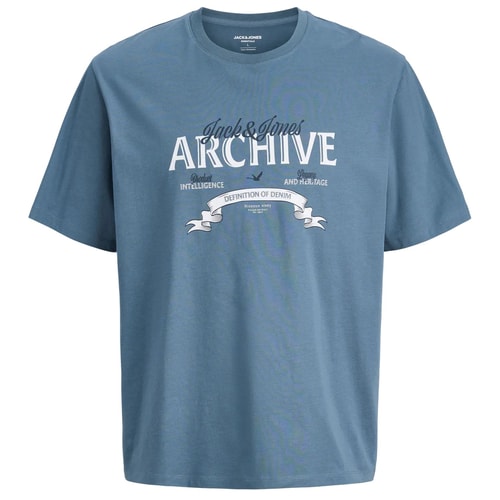 Jack & Jones Heritage bedrucktes T-Shirt Blue Mirage