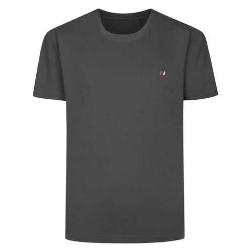 Bigdude T-Shirt mit gesticktem Logo, Anthrazit