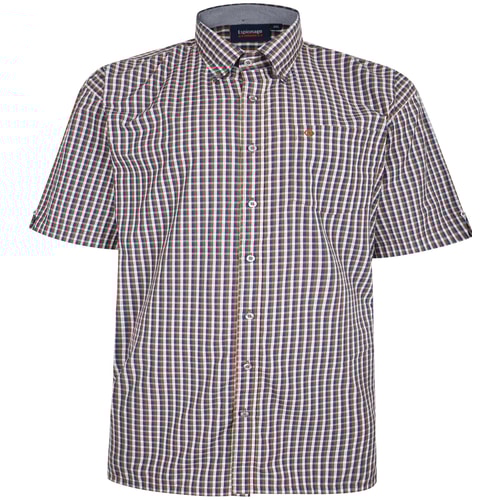 Espionage Kurzarm Karohemd Blaue/Braun