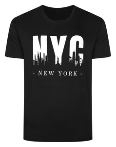 Bigdude NYC Print T-Shirt Schwarz Größe L