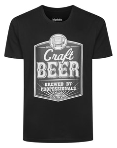 Bigdude Craft Beer Print T-Shirt Schwarz