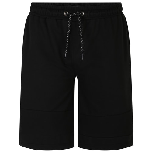 Bigdude Jogger-Shorts mit geripptem Einsatz Schwarz