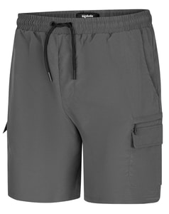 Bigdude Tech Cargo-Shorts mit vollständig elastischem Bund, Anthrazit