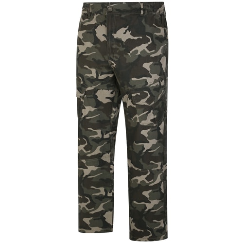 Bigdude Camouflage-Cargohose mit elastischer Taille Khaki