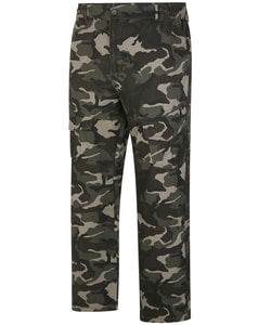 Bigdude Camouflage-Cargohose mit elastischer Taille Khaki