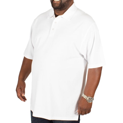 Bigdude Klassisches Poloshirt Weiß Tall Fit