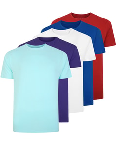 Bigdude – 5er-Pack schlichte T-Shirts