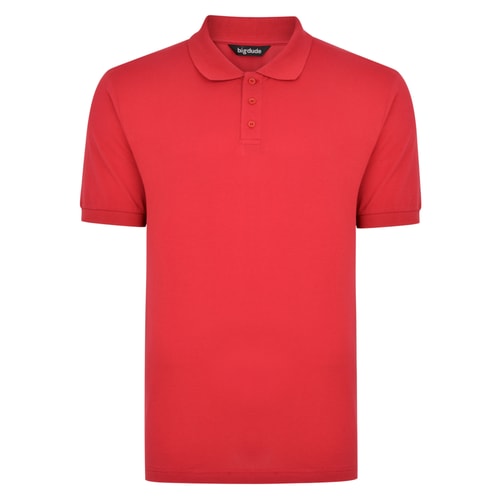 Bigdude klassisches Poloshirt Rot Tall Fit 