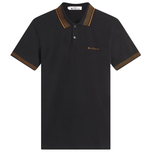 Ben Sherman Collar Interest Poloshirt Schwarz