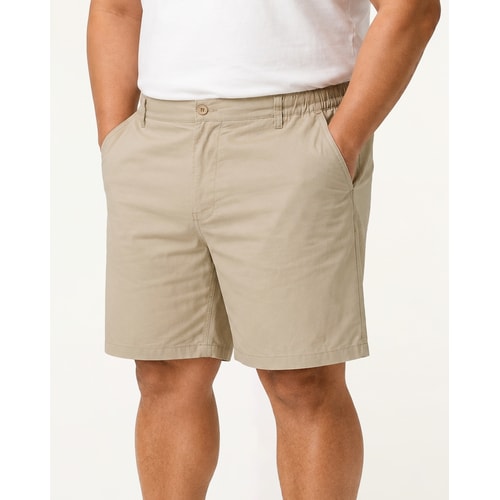 Bigdude Superleichte Stretch-Chinoshorts mit elastischem Bund Sand