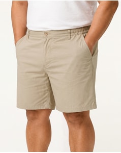 Bigdude Superleichte Stretch-Chinoshorts mit elastischem Bund Sand