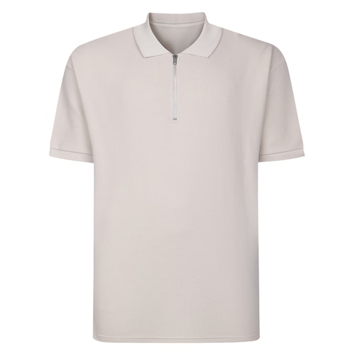 Bigdude Polo Stone mit strukturierter Streifenstruktur