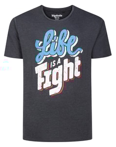 Bigdude Life is A Fight T-Shirt Anthrazit