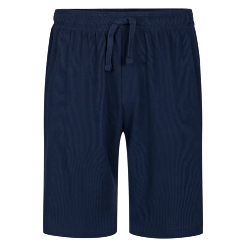 Bigdude – Waffel-Lounge-Shorts in Marineblau