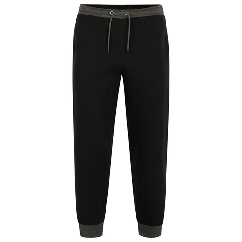 Bigdude – Jogginghose mit Kontrastmuster, Schwarz/Anthrazit