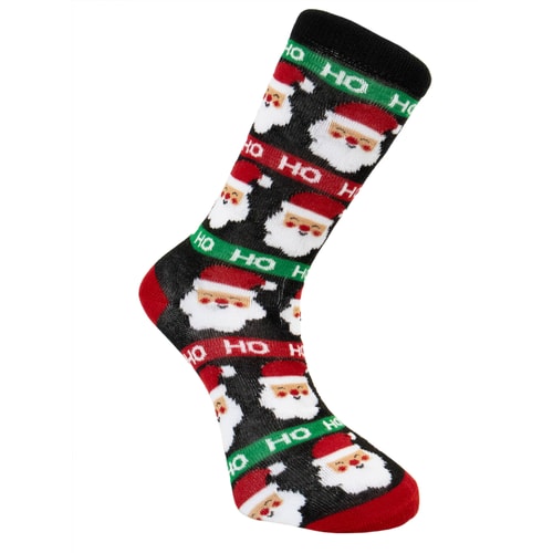 Weihnachtssocken mit originellem Design, 1er-Pack, Schwarz