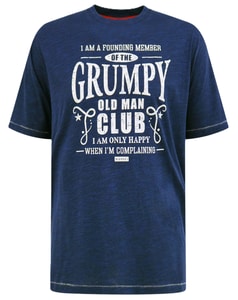 D555 Cooper Grumpy Old Man bedrucktes T-Shirt Navy Reno