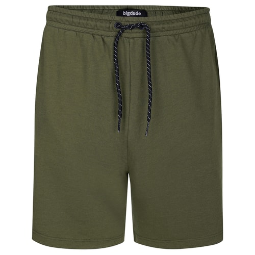 Bigdude Jersey-Shorts mit Reißverschluss, Dunkeloliv