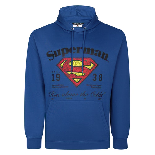 Bigdude Offiziell lizenzierter Superman Hoodie Dunkelblau