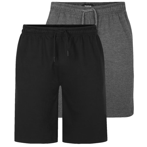 Bigdude Loopback Jogger Shorts Doppelpack Schwarz/Anthrazit