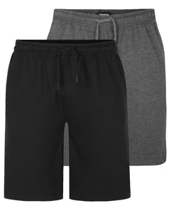 Bigdude Loopback Jogger Shorts Doppelpack Schwarz/Anthrazit