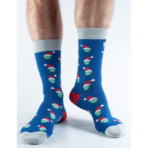 Doris & Dude Rosenkohl Weihnachtssocken Blau