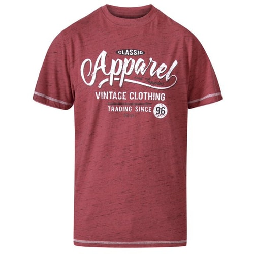D555 Douglas Classic Apparel Print T-Shirt Rot