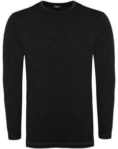 Bigdude Langarm Thermo T-Shirt Schwarz Tall Fit 
