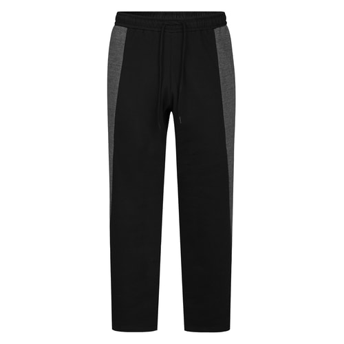 Bigdude Block Panel Fleece Jogginghose Schwarz/Anthrazit