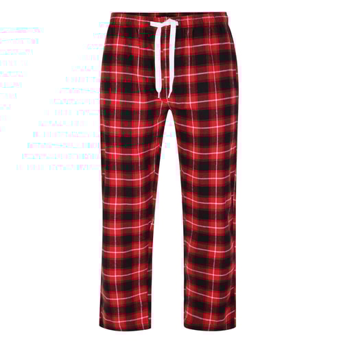 Bigdude Flanell Karierte Pyjamahose Rot/Schwarz