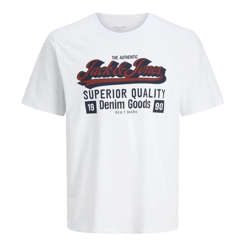Jack & Jones Denim Goods Logo-T-Shirt Weiß