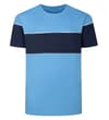 Colour Block TShirt Hellblau/Marineblau