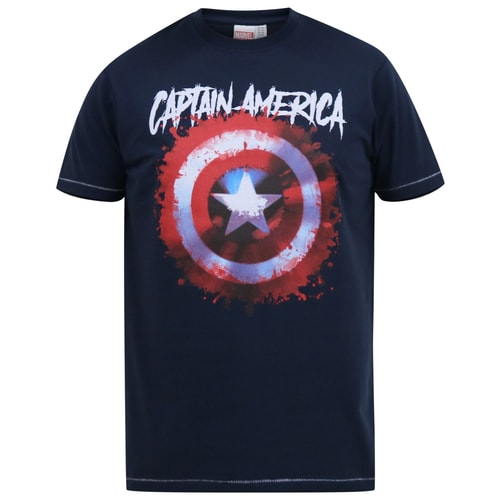 D555 Rogers Offizielles Captain America T-Shirt, Dunkelmarineblau