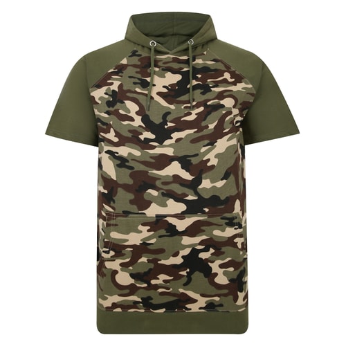 Bigdude Kurzarm Camo Hoody Grün