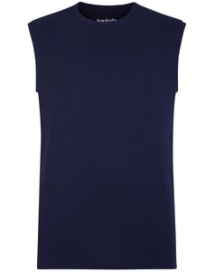 Bigdude Plain ärmelloses T-Shirt Navy