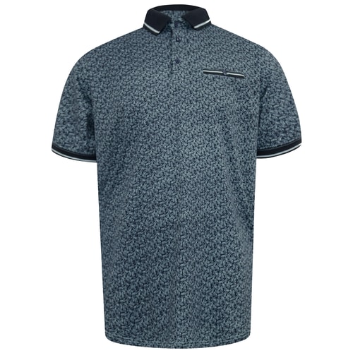 D555 Woolwich Poloshirt mit Allover-Print Blau