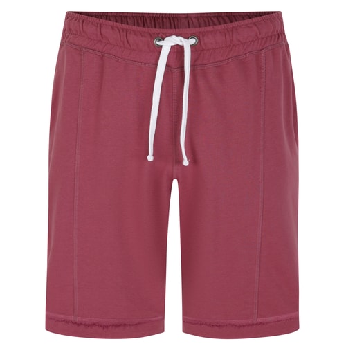 Bigdude – Shorts mit geripptem Saum und offenen Kanten, Mauve