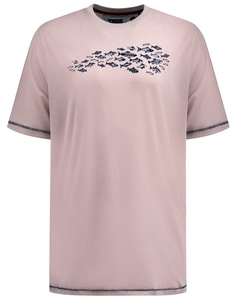 D555 – T-Shirt mit Rundhalsausschnitt und Aufdruck „Bournemouth Shoal Of Fish“, Altrosa