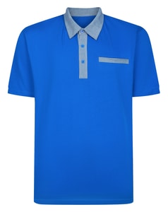 Bigdude Contrast Jersey Poloshirt Königsblau